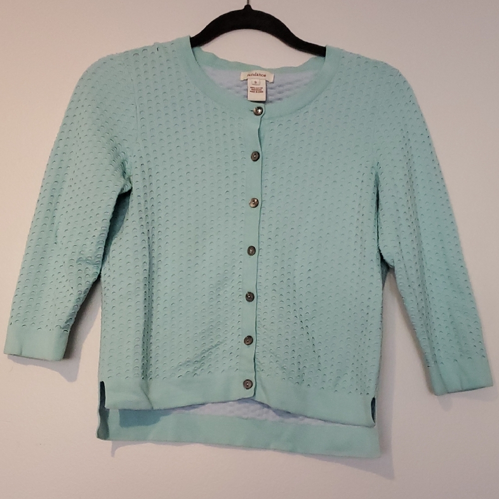 Sundance Mint Green Cardigan Sweater